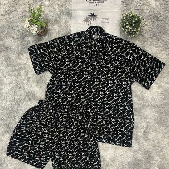 SHORT SLEEVE STRETCH BOXY FIT SHIRT N SHORT