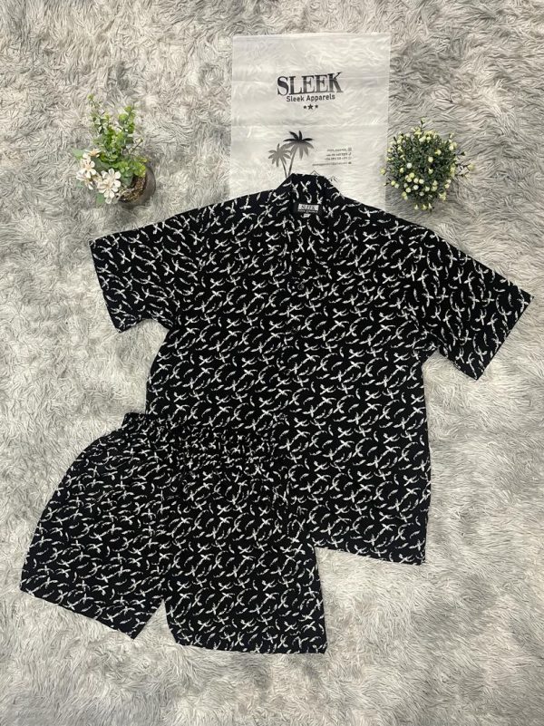 SHORT SLEEVE STRETCH BOXY FIT SHIRT N SHORT