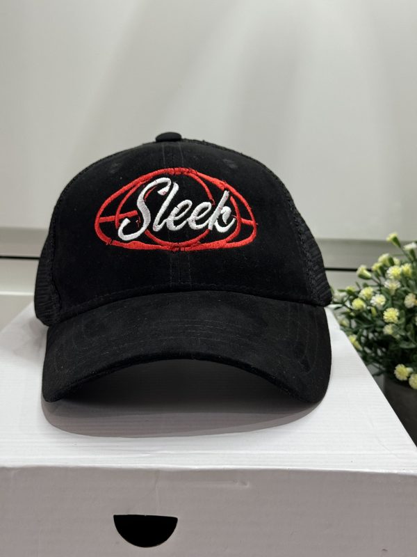 BLACK SLEEK SUEDE CAP