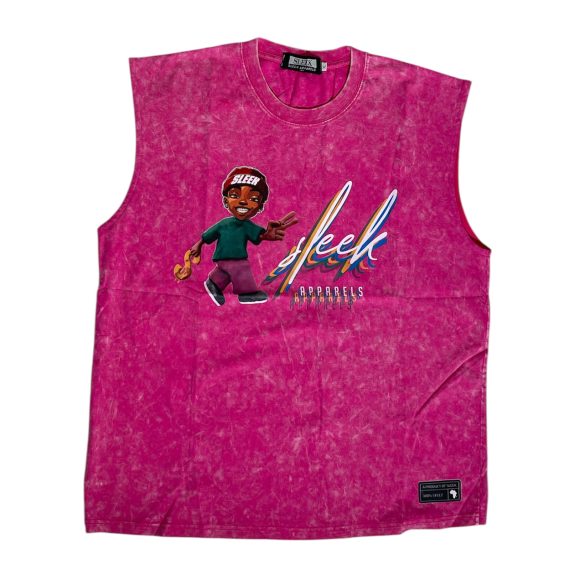 SLEEK PINK Stonewash Tank Top