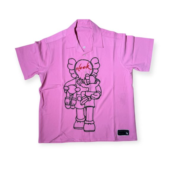 SLEEK Short Sleeve Shirt In Pink