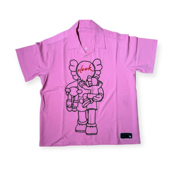 SLEEK Short Sleeve Shirt In Pink