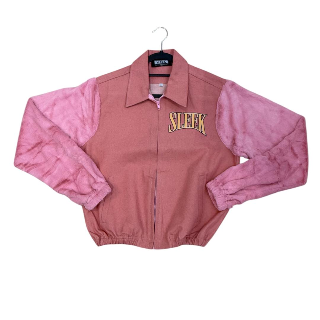 SLEEK Mahogany Fur Jacket In Pink
