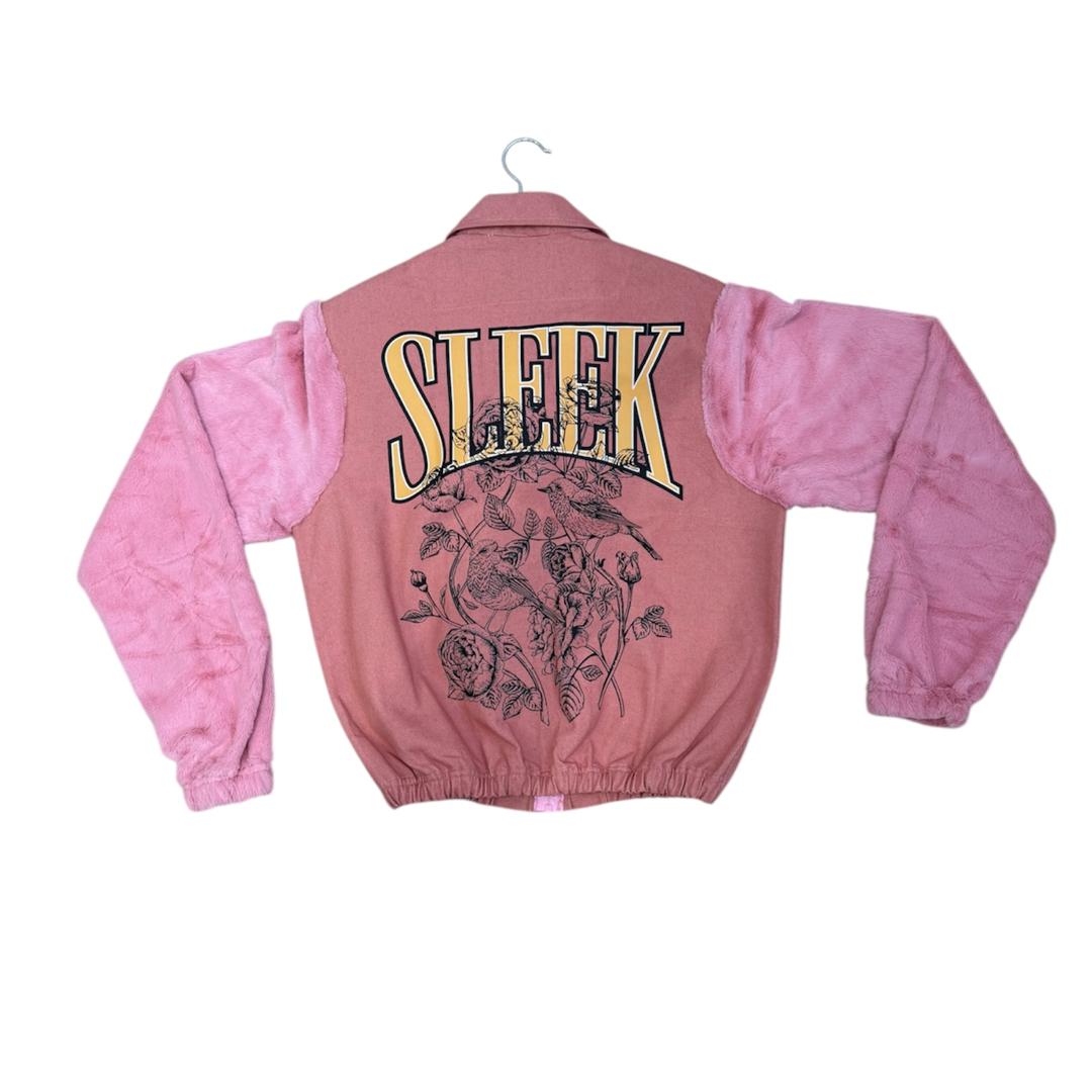 SLEEK Mahogany Fur Jacket In Pink - Image 2