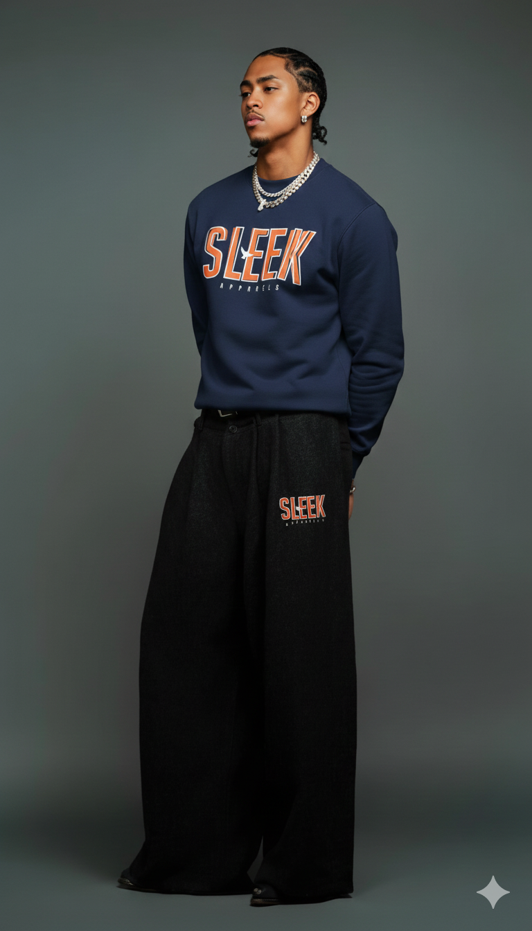 Sleek Sweatshirt In navy Blue