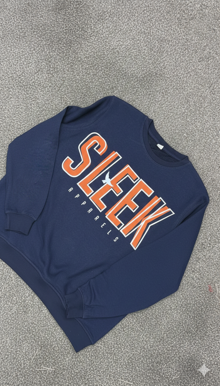 Sleek Sweatshirt In navy Blue - Image 2