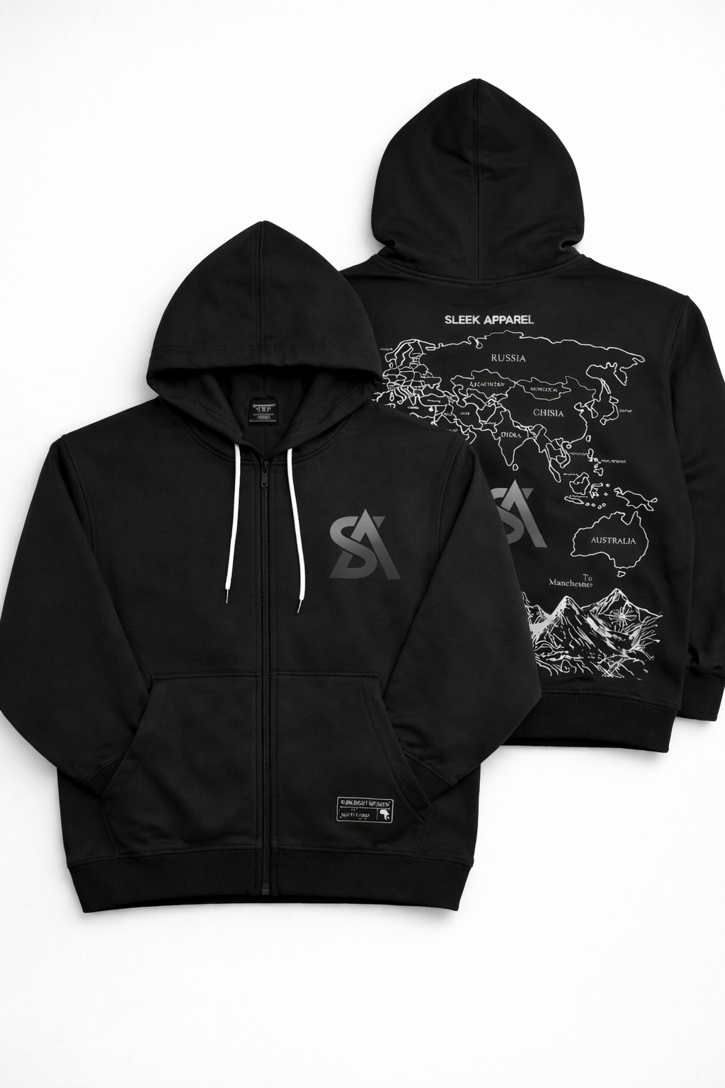 Sleek Archive Hoodie – Black