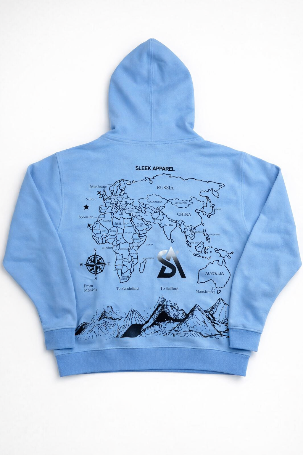Sleek Archive Hoodie – Sky Blue - Image 4