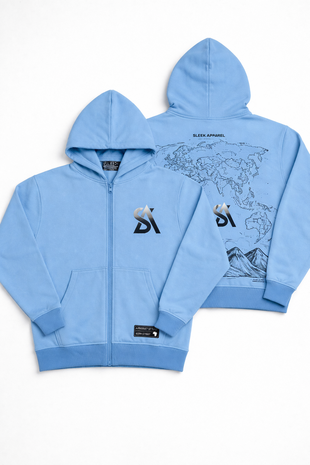 Sleek Archive Hoodie – Sky Blue