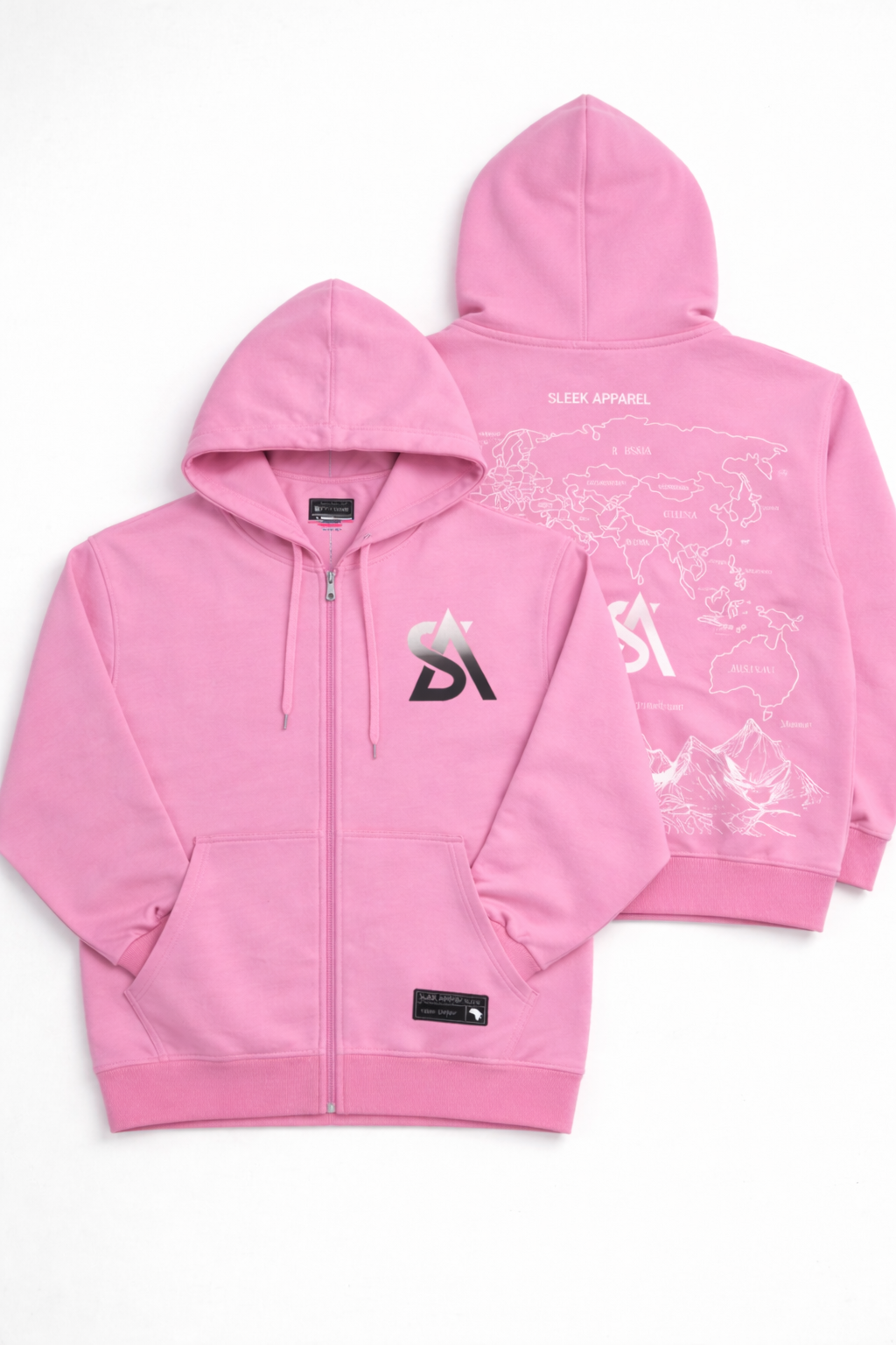 Sleek Archive Hoodie – Rose