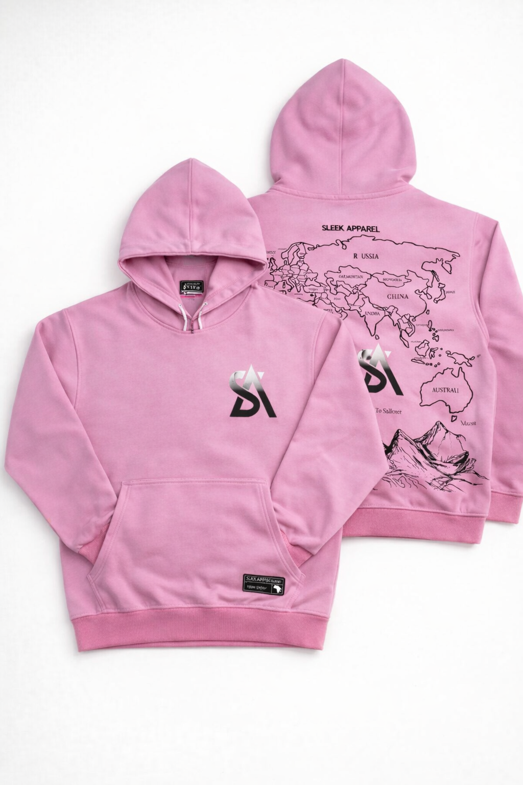 Sleek Archive Hoodie – Rose