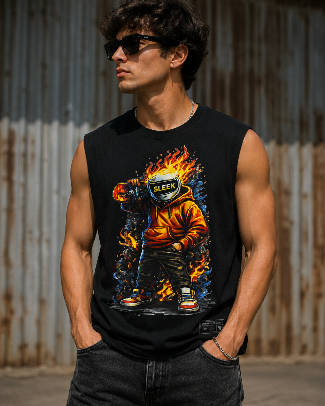 The Sleek Flame Rider-Black