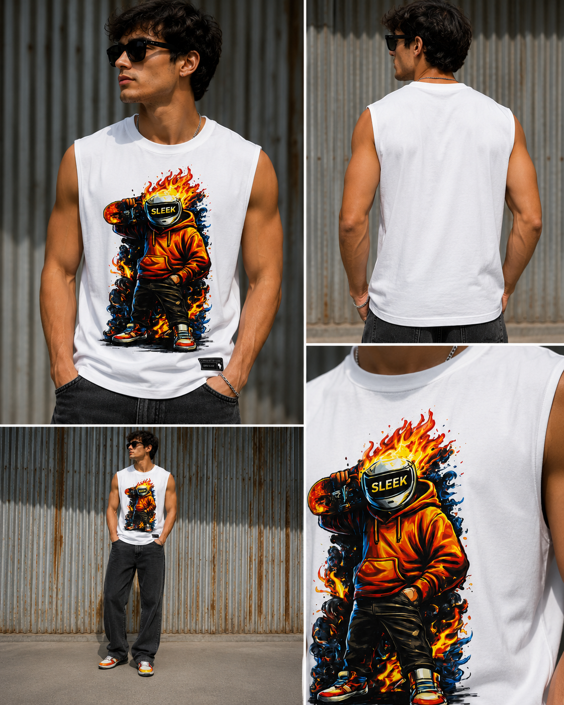 The Sleek Flame Rider-white - Image 4