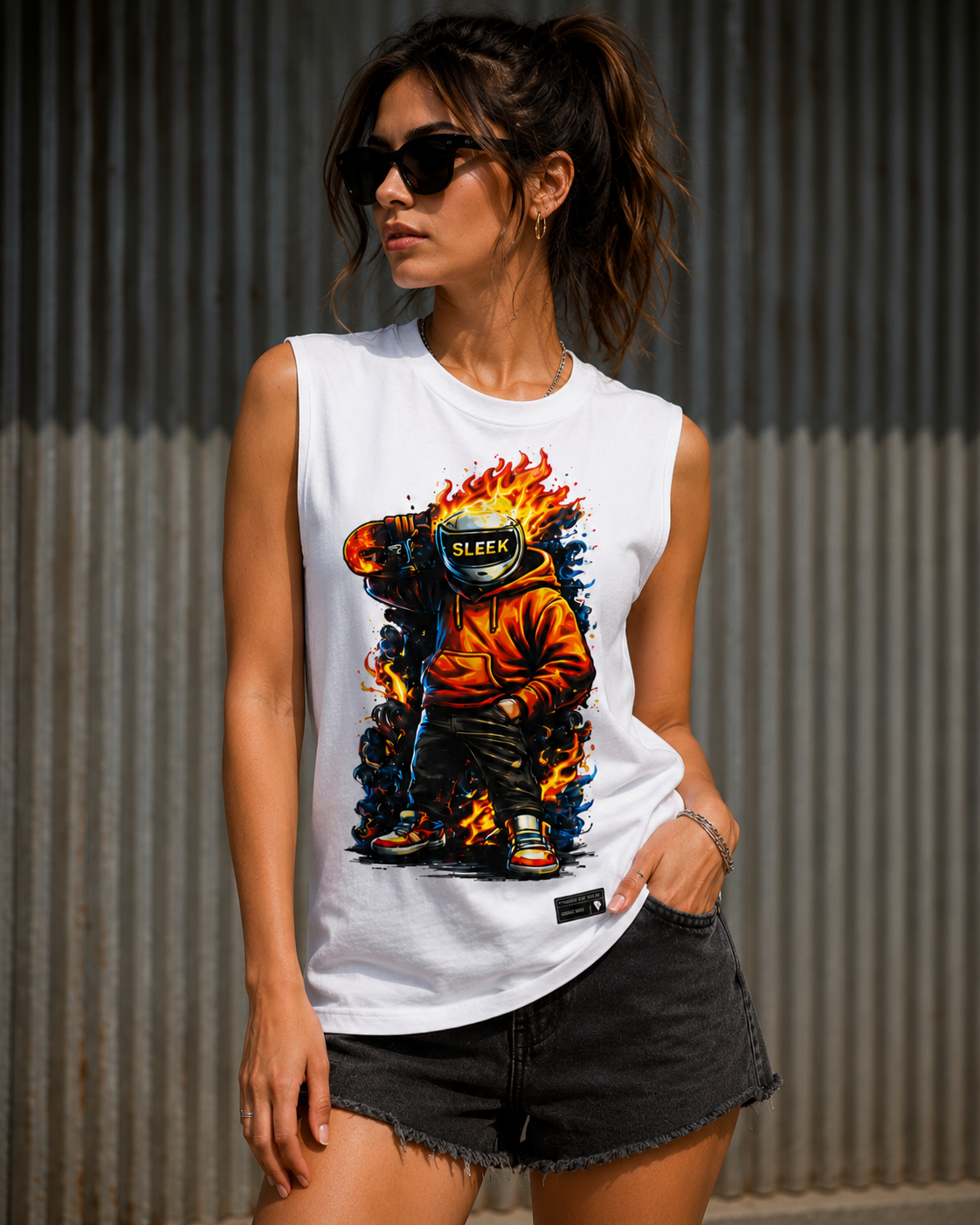 The Sleek Flame Rider-white - Image 5
