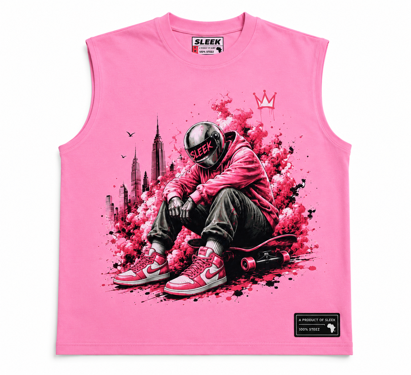 Sleek Rider Sleeveless Tee – Pink - Image 6
