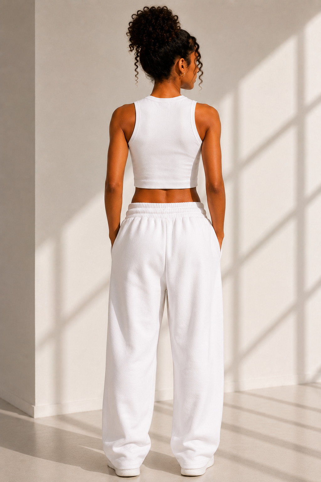 Sleek Essential Rib Crop – Cloud White - Image 4