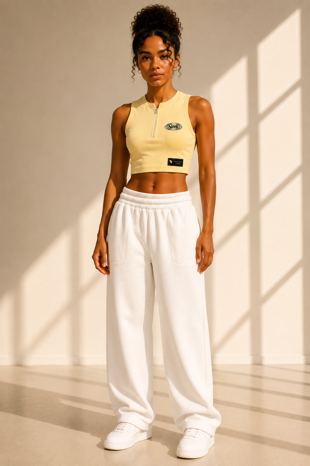 Sleek Essential Rib Crop – GOLDEN SAND - Image 4
